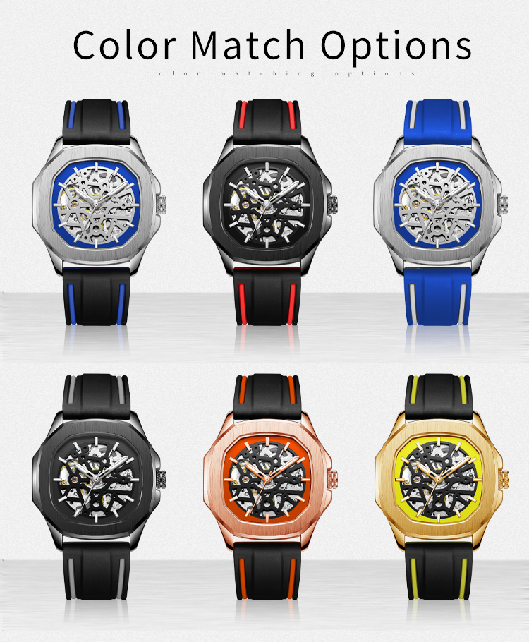 automatic winding watch 316l stainless steel hand made