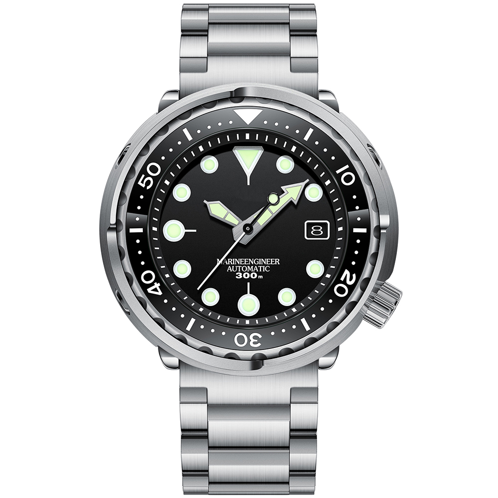Custom watches 316L for diving with Swiss Super-LumiNova BGW9 dial 1 Custom watches 316L