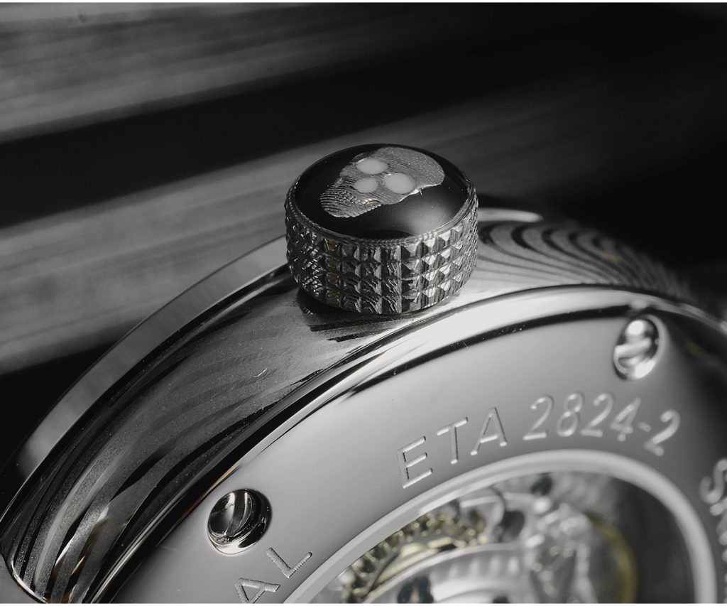 swiss manufacturer damascus steel watch