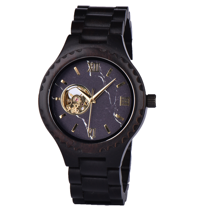 black wood watch