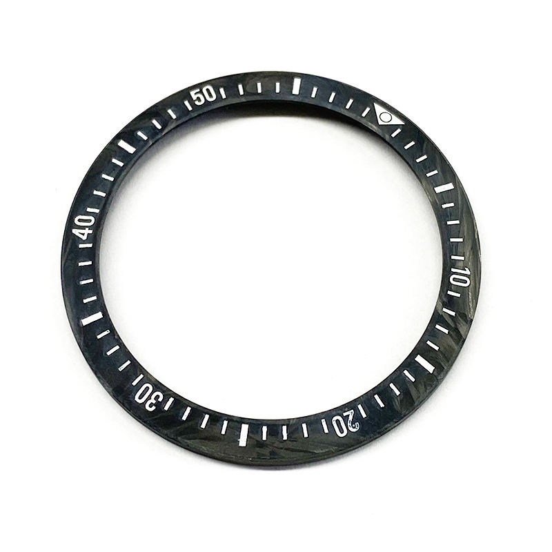 Custom-made watch bezel of carbon fiber for luxury watches