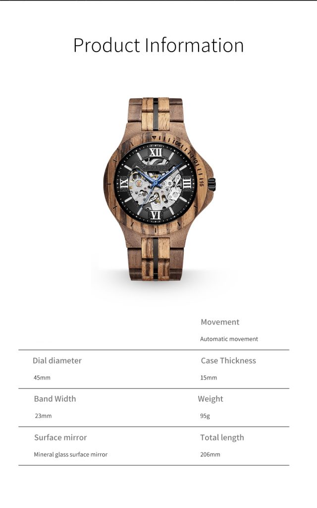 dark wood watch - Aigell Watch is a professional watch manufacturer