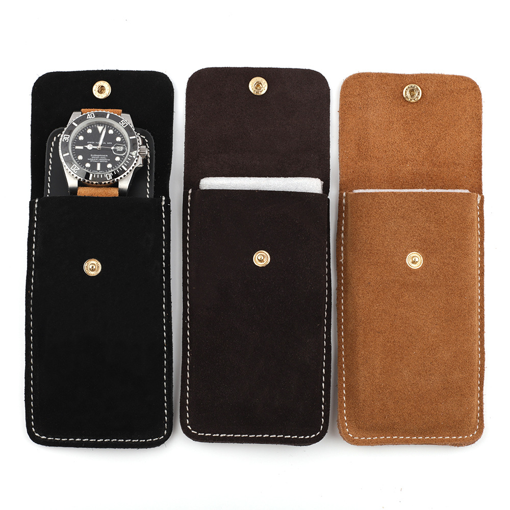 Custom luxury leather watch bag for high end watches