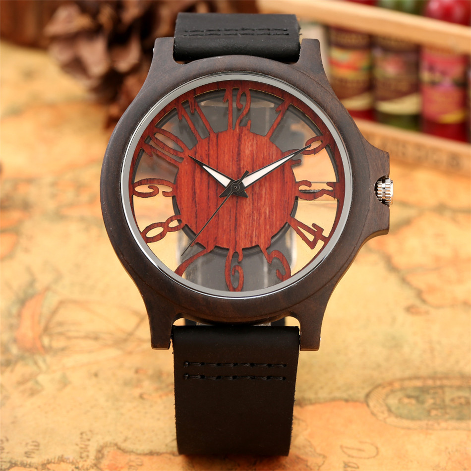 wood wrist watch