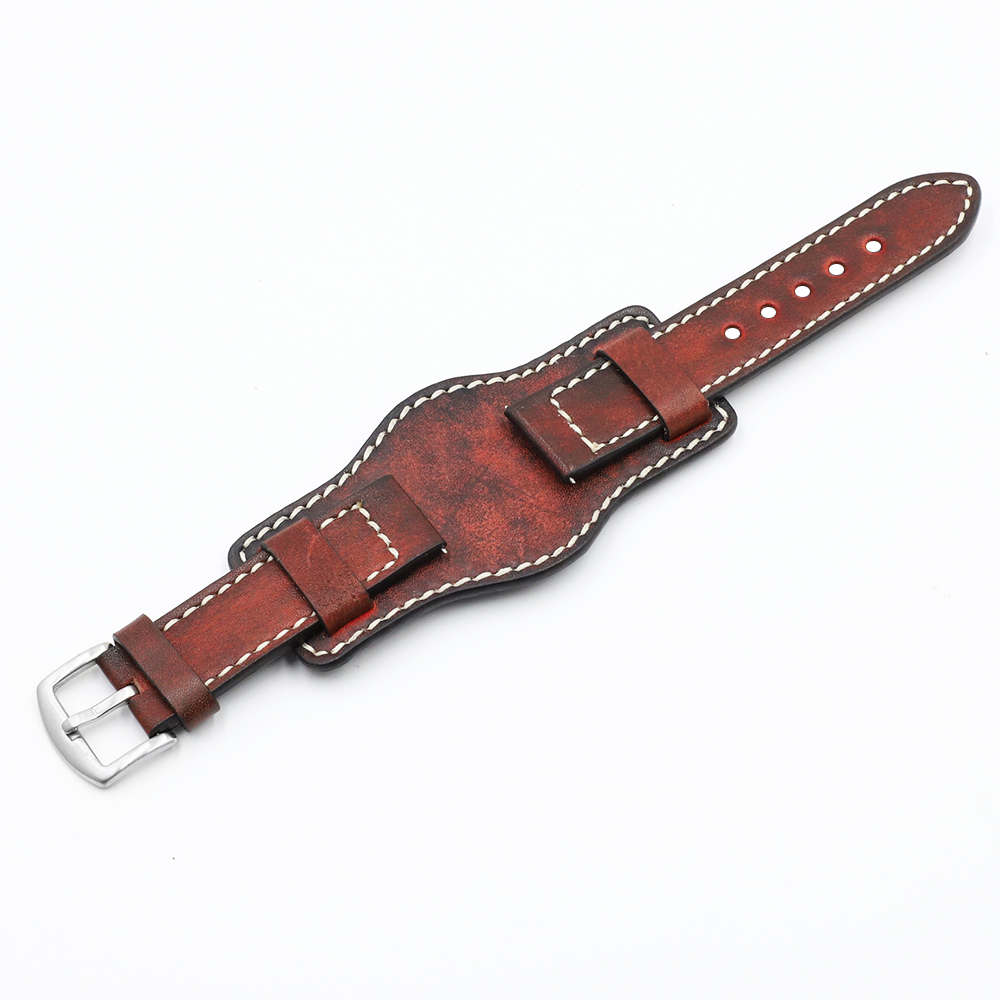 Hand made men`s wrist leather watch bracelets