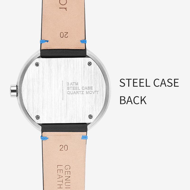 custom genuine leather strap unisex watches