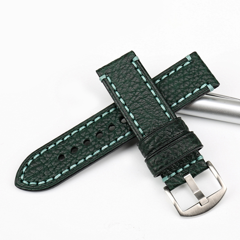 Custom cow genuine leather watch straps buckle with your brands