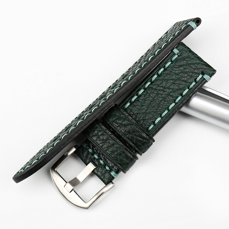 Custom cow genuine leather watch straps buckle with your brands