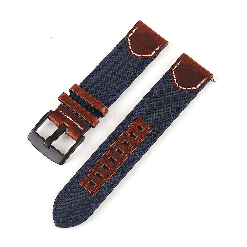 Custom nylon canvas strap watchbands in bulk