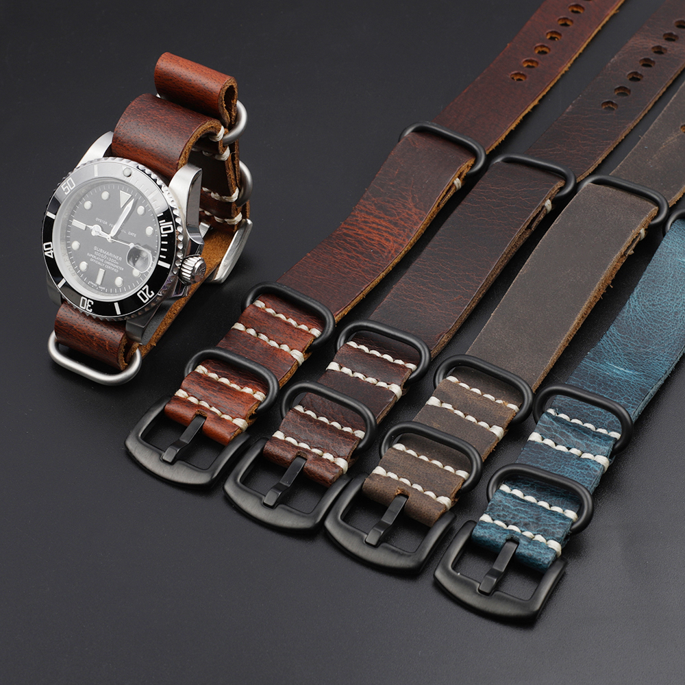 Vintage watch straps customzied logo made in China
