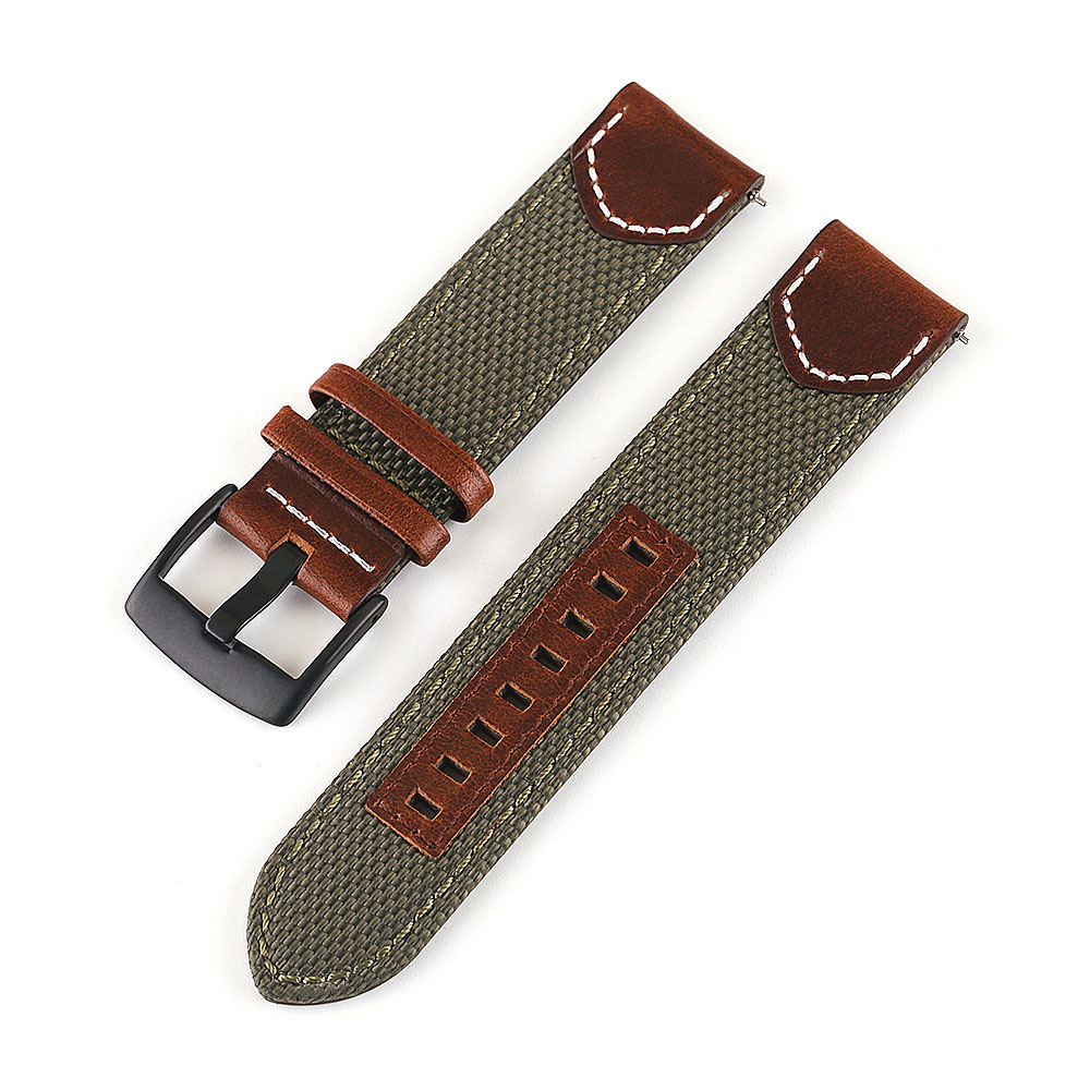 Custom nylon canvas strap watchbands in bulk