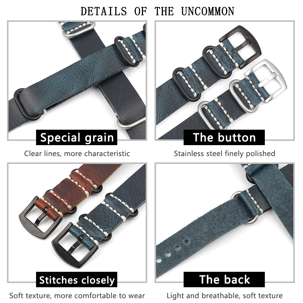 Vintage watch straps customzied logo made in China