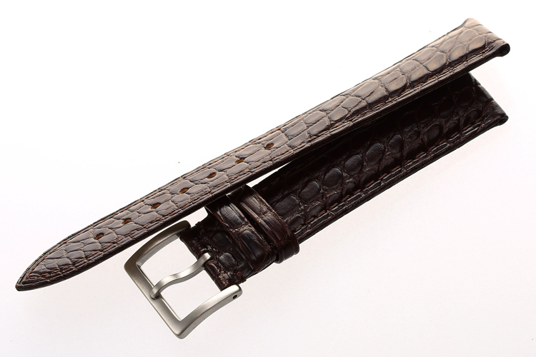 Custom luxury crocodile leather watch bands production in bulk