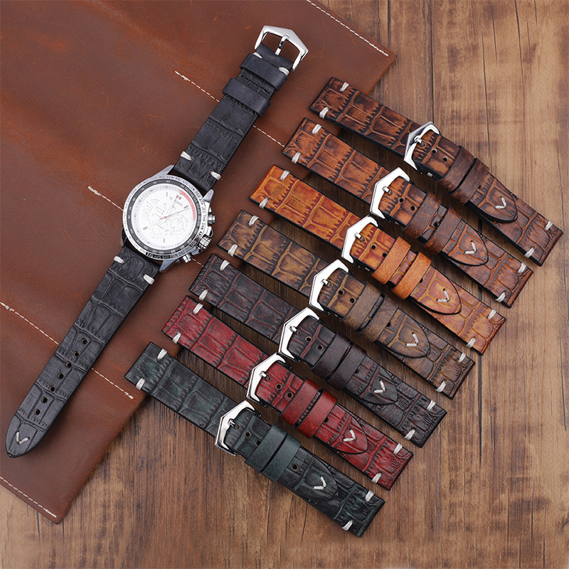 Cowhide leather watch strap