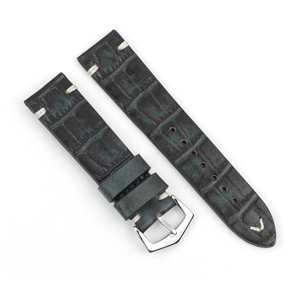 Cowhide strap 20mm watch strap crocodile pattern leather