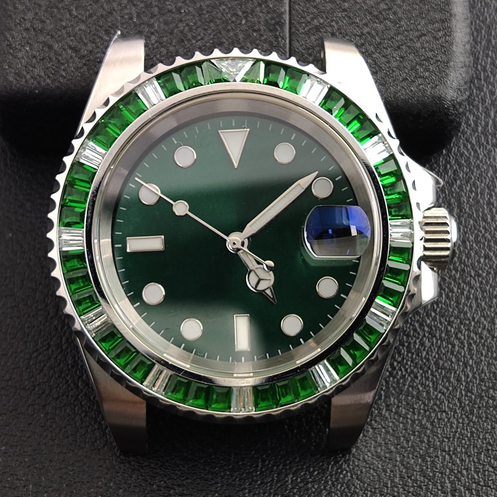quality watch case with green crystals - Aigell Watch is a professional watch manufacturer