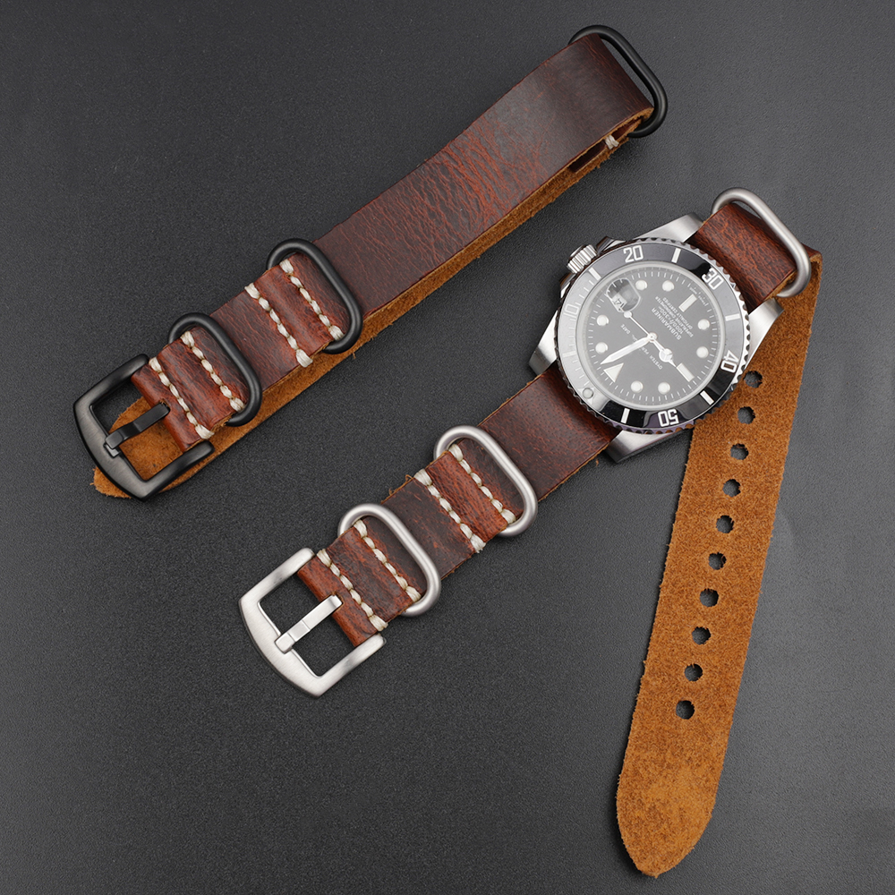 Vintage watch straps customzied logo made in China