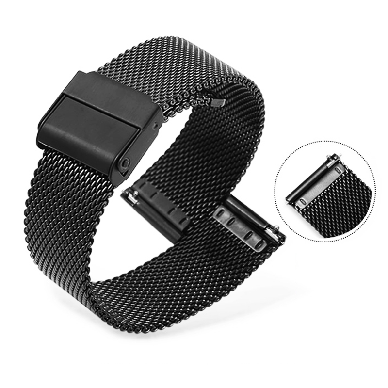 Custom logo on the buckle of stainless steel watch mesh band