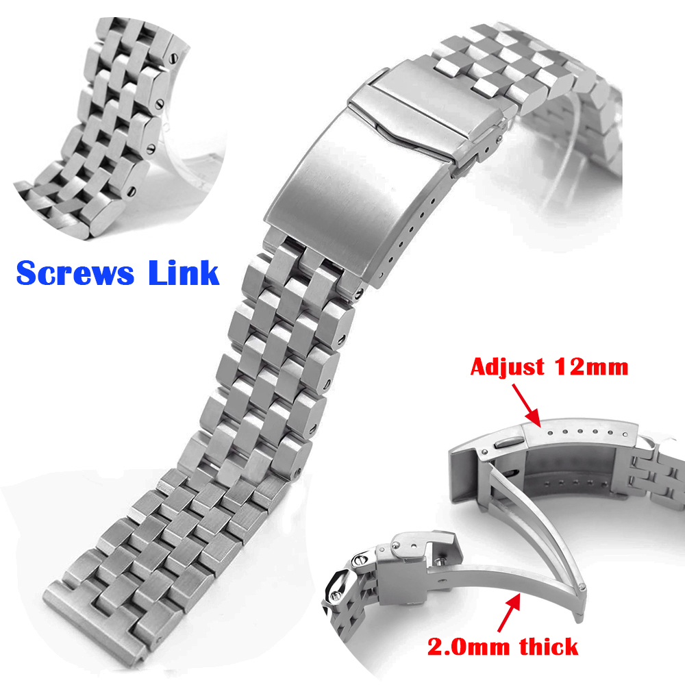Custom Stainless steel watch band with logo