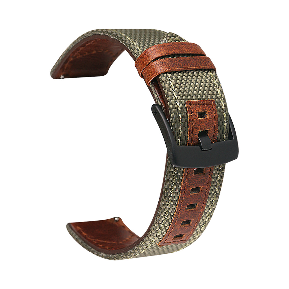 Custom nylon canvas strap watchbands in bulk
