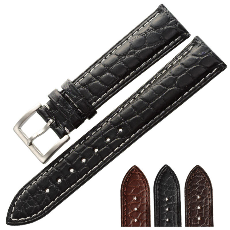 Custom luxury crocodile leather watch bands production in bulk