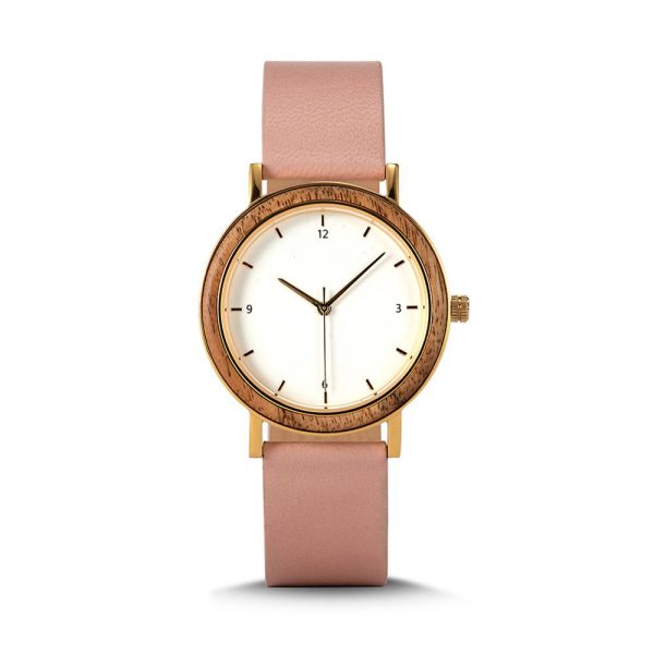 vegan leather strap watch with wooden bezel - Aigell Watch is a professional watch manufacturer