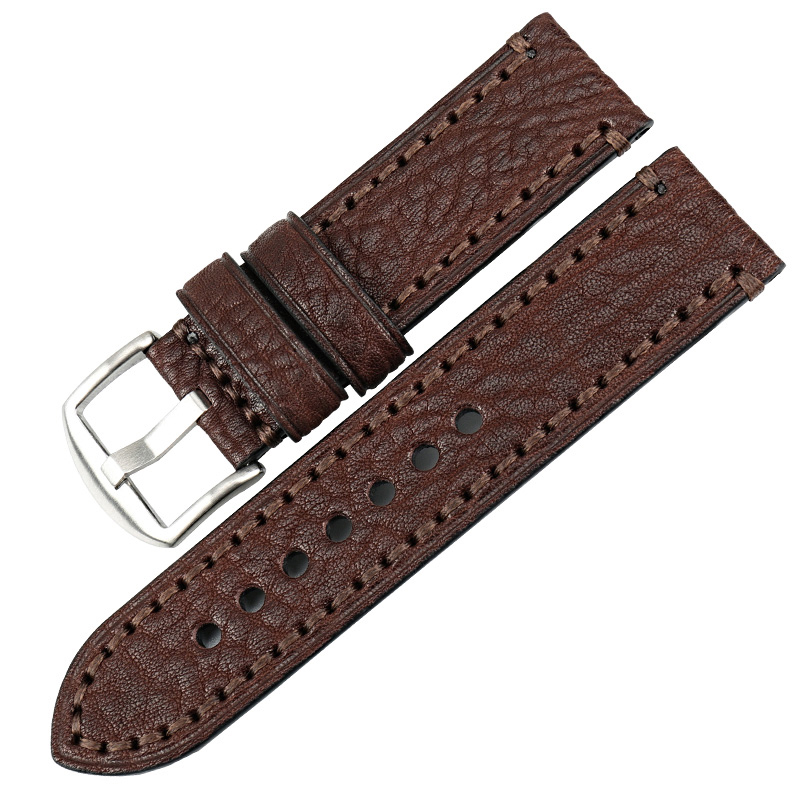 Custom cow genuine leather watch straps buckle with your brands