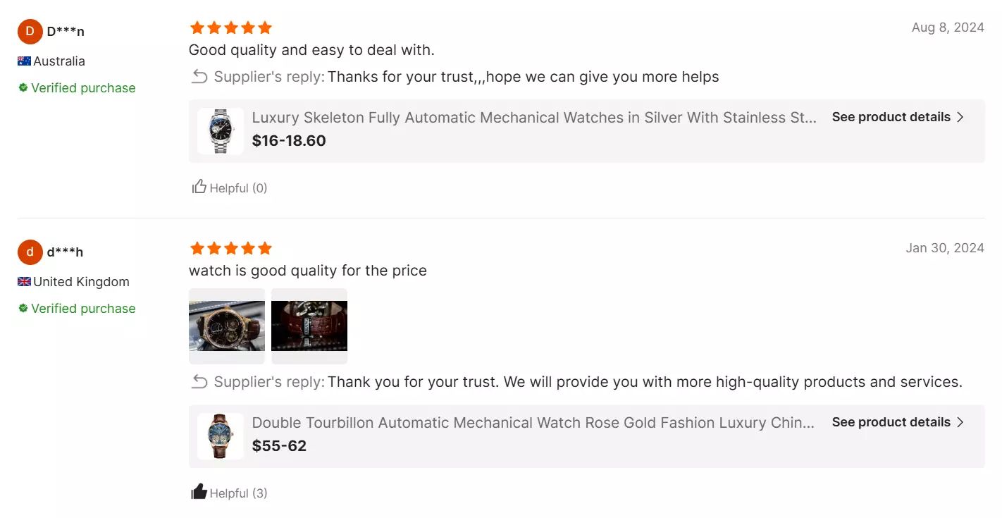 Customer's positive feedback 03